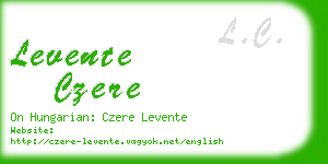 levente czere business card